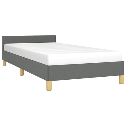 Bed Frame without Mattress Dark Grey Twin XL Fabric