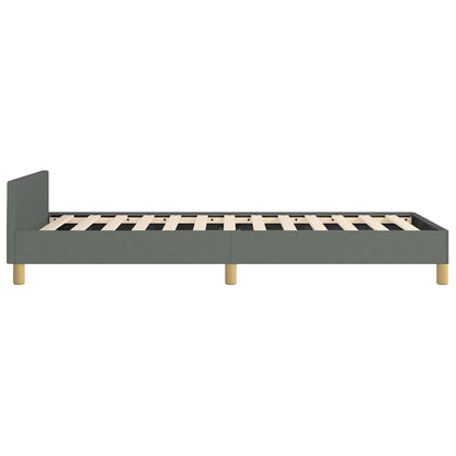 Bed Frame without Mattress Dark Grey Twin XL Fabric