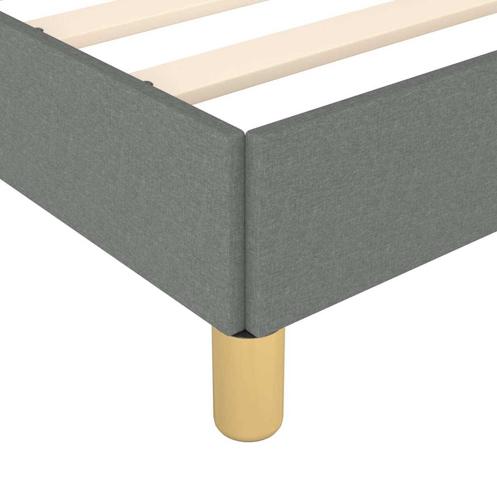 Bed Frame without Mattress Dark Grey Twin XL Fabric