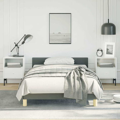Bed Frame without Mattress Dark Grey Twin XL Fabric