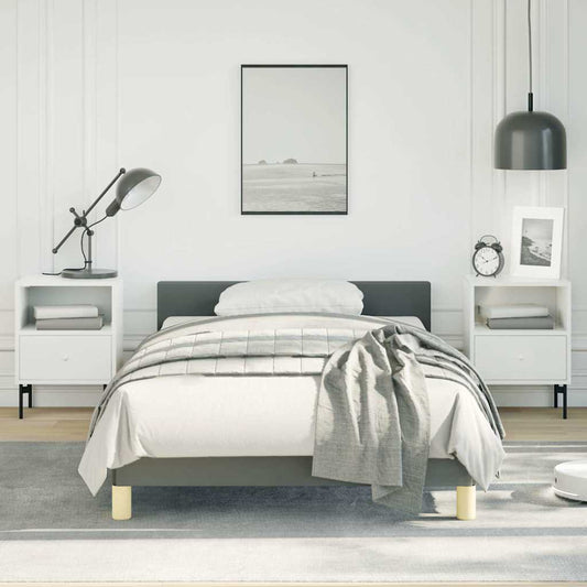Bed Frame without Mattress Dark Grey Twin XL Fabric