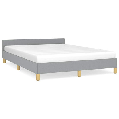 Bed Frame without Mattress Light Grey Full Fabric