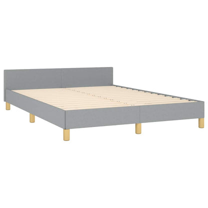 Bed Frame without Mattress Light Grey Queen Fabric