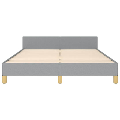 Bed Frame without Mattress Light Grey Queen Fabric