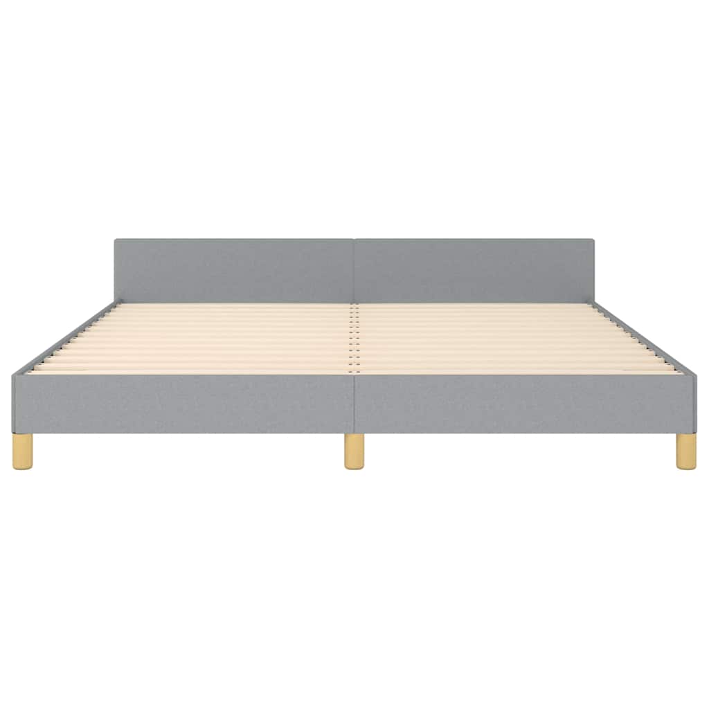 Bed Frame without Mattress Light Grey King Fabric