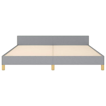 Bed Frame without Mattress Light Grey King Fabric