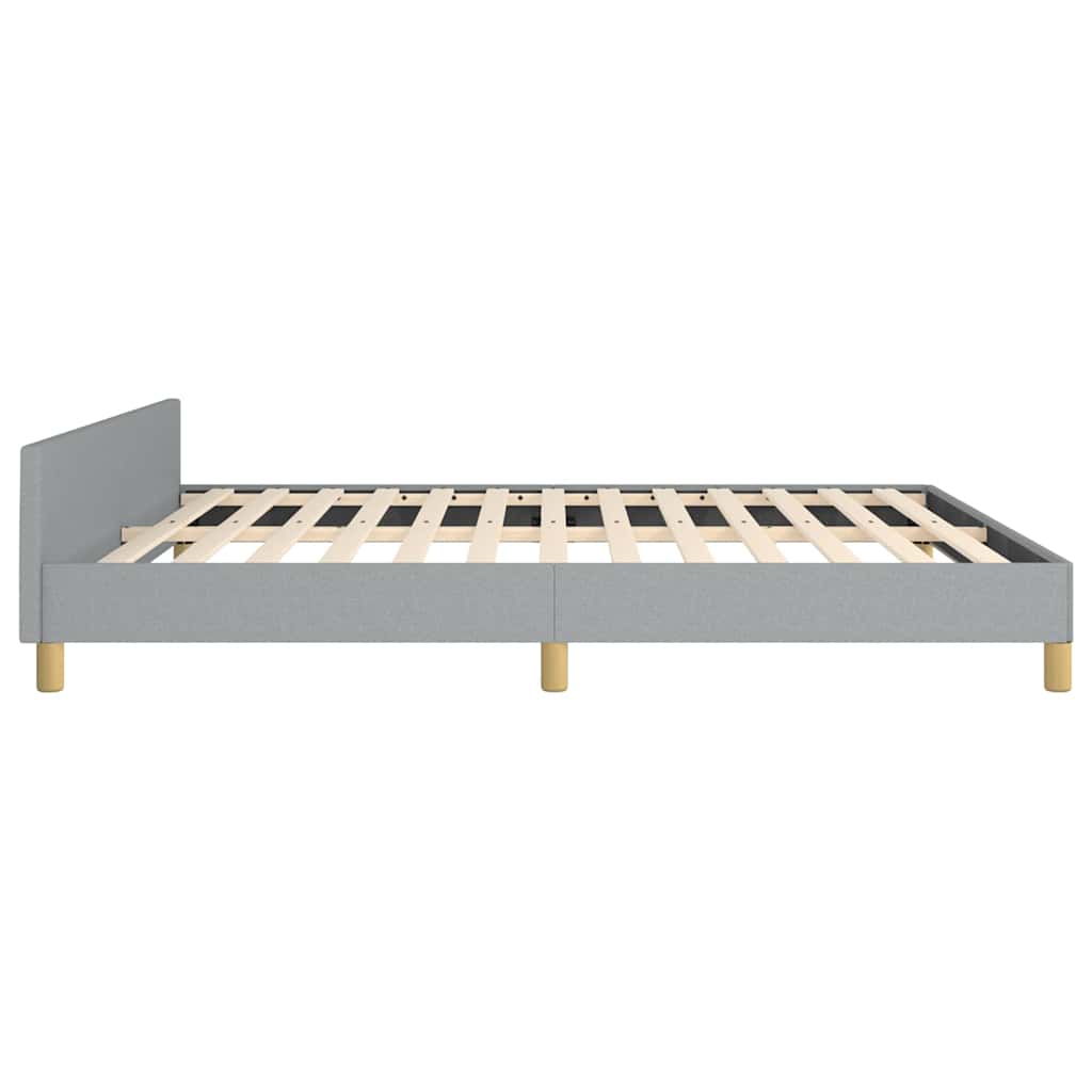 Bed Frame without Mattress Light Grey King Fabric