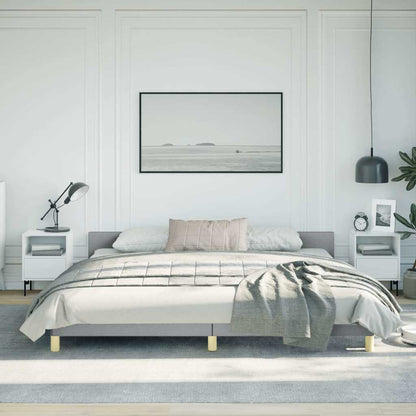 Bed Frame without Mattress Light Grey King Fabric