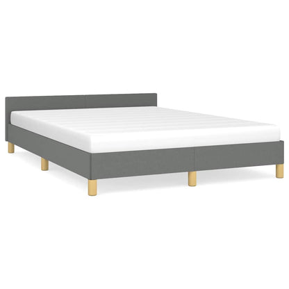 Bed Frame without Mattress Dark Grey King Fabric