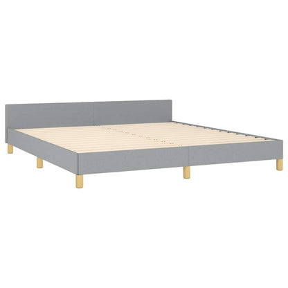 Bed Frame without Mattress Light Grey California King Fabric