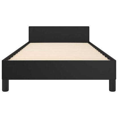Bed Frame without Mattress Black Twin XL Faux Leather