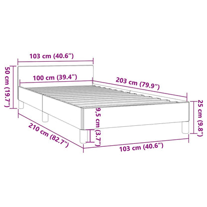 Bed Frame without Mattress White Twin XL Faux Leather