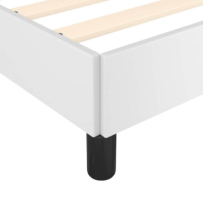Bed Frame without Mattress White Full Faux Leather