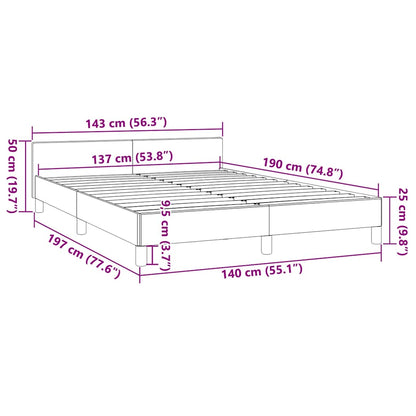 Bed Frame without Mattress White Full Faux Leather