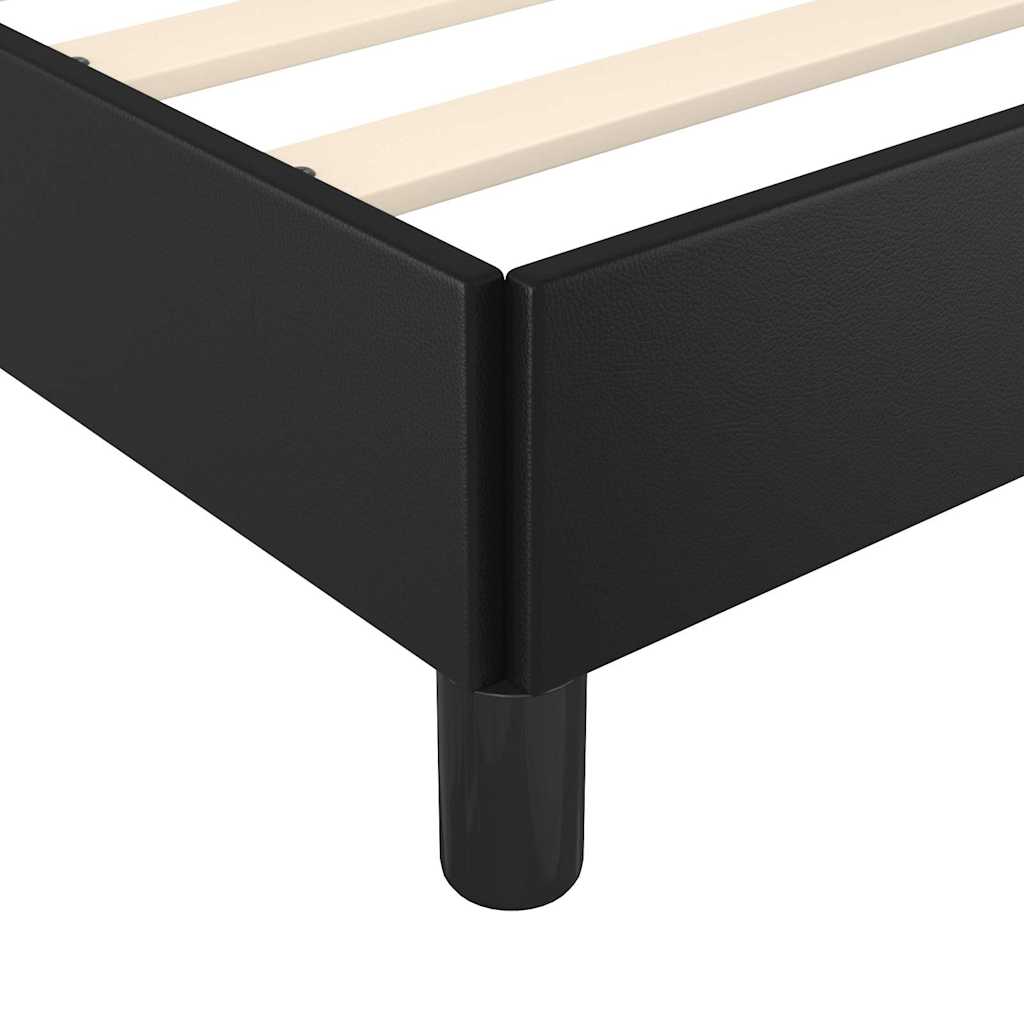 Bed Frame without Mattress Black King Faux Leather