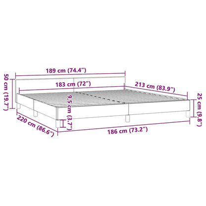 Bed Frame without Mattress Black California King Faux Leather