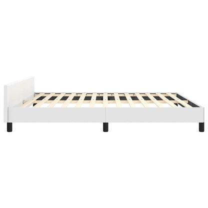 Bed Frame without Mattress White California King Faux Leather