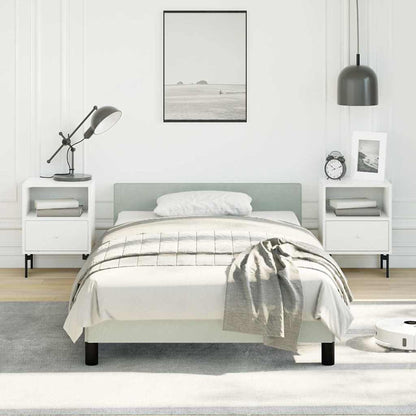 Bed Frame without Mattress Light Grey Twin XL Velvet