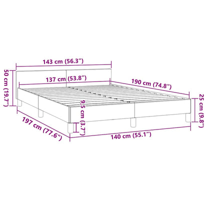 Bed Frame without Mattress Dark Grey Full Velvet