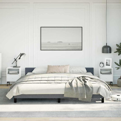 Bed Frame without Mattress Dark Grey King Velvet