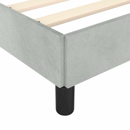 Bed Frame without Mattress Light Grey California King Velvet