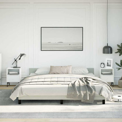Bed Frame without Mattress Light Grey California King Velvet