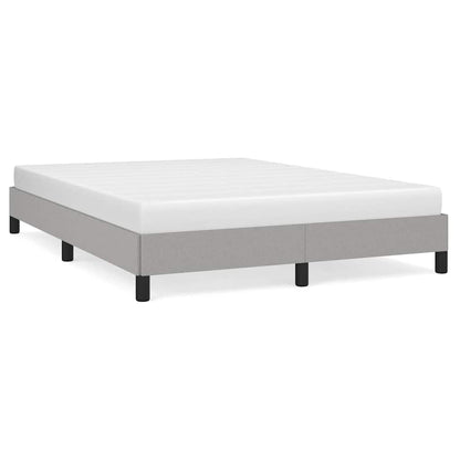 Bed Frame without Mattress Light Grey 135x190 cm Double Fabric