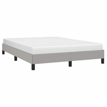 Bed Frame without Mattress Light Grey 135x190 cm Double Fabric