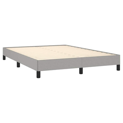 Bed Frame without Mattress Light Grey 135x190 cm Double Fabric