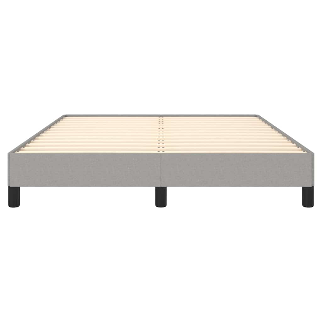 Bed Frame without Mattress Light Grey 135x190 cm Double Fabric