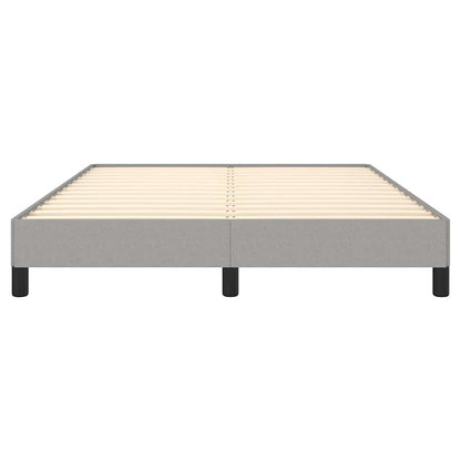 Bed Frame without Mattress Light Grey 135x190 cm Double Fabric