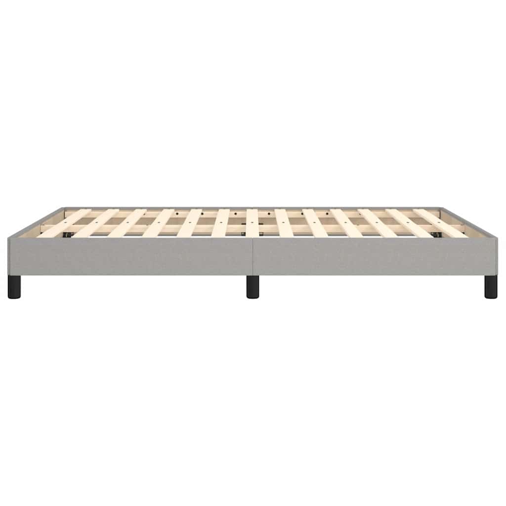 Bed Frame without Mattress Light Grey 135x190 cm Double Fabric
