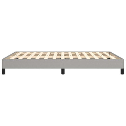 Bed Frame without Mattress Light Grey 135x190 cm Double Fabric