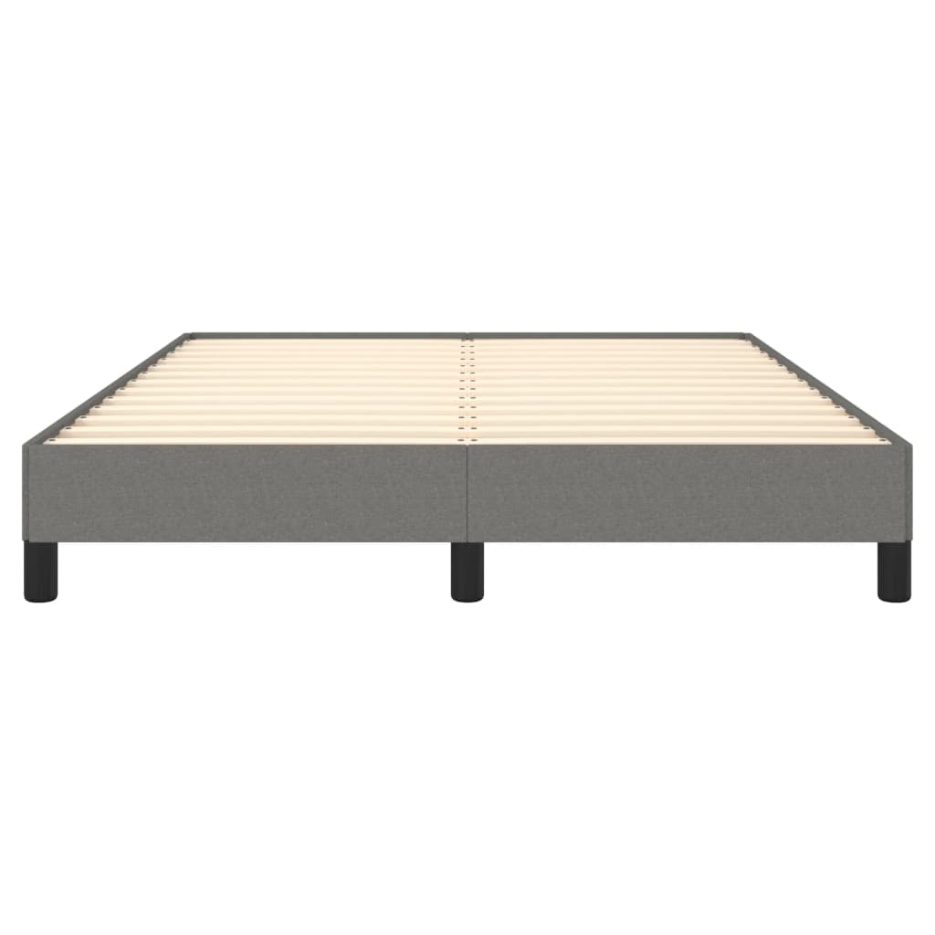 Bed Frame without Mattress Dark Grey 135x190 cm Double Double Fabric
