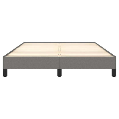 Bed Frame without Mattress Dark Grey 135x190 cm Double Fabric