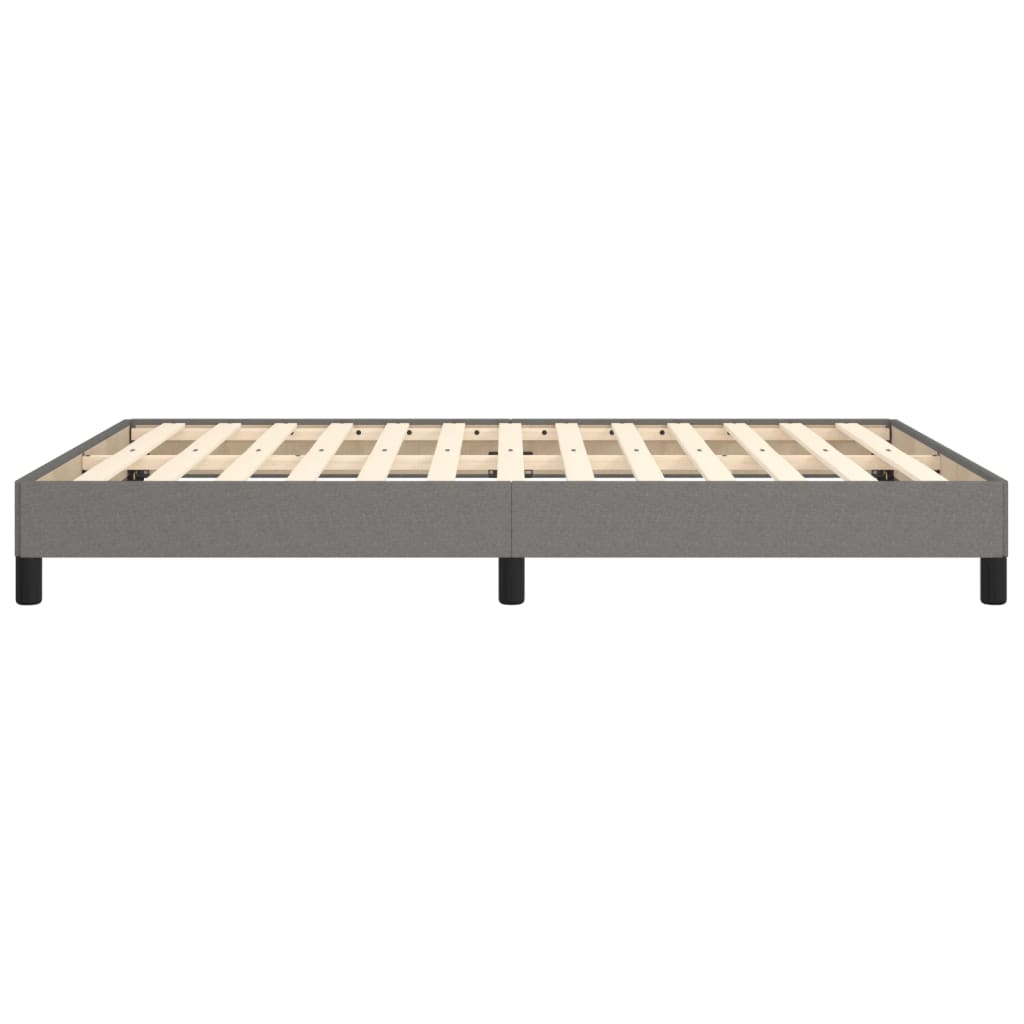 Bed Frame without Mattress Dark Grey 135x190 cm Double Double Fabric