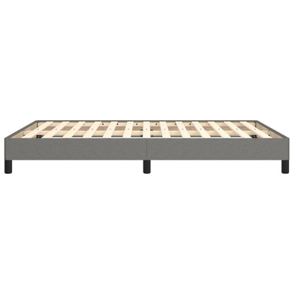 Bed Frame without Mattress Dark Grey 135x190 cm Double Double Fabric