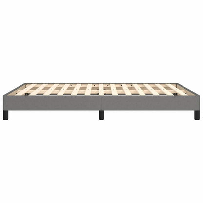 Bed Frame without Mattress Dark Grey 135x190 cm Double Fabric