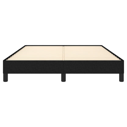 Bed Frame without Mattress Black 135x190 cm Double Double Fabric