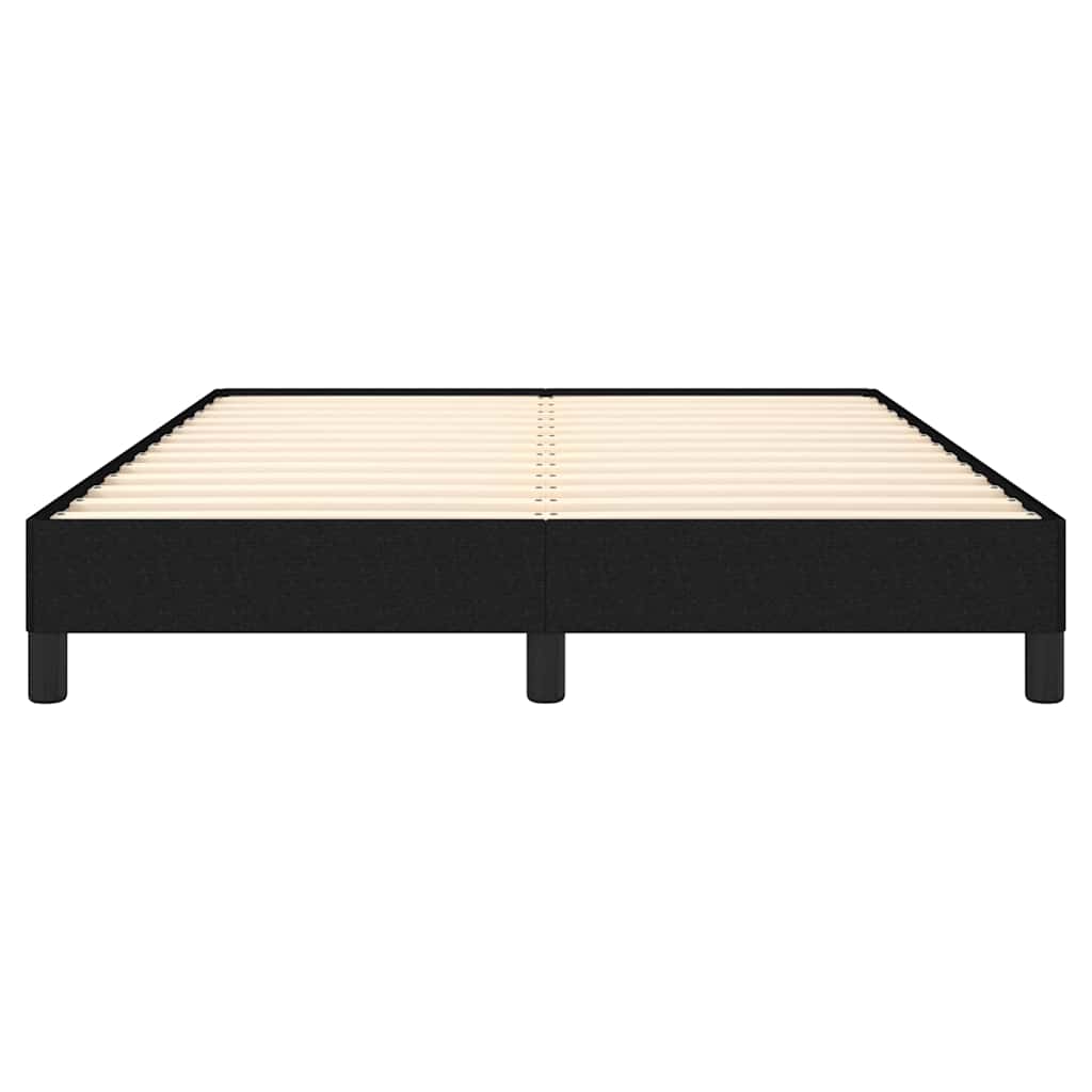 Bed Frame without Mattress Black 135x190 cm Double Fabric
