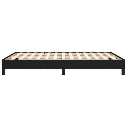 Bed Frame without Mattress Black 135x190 cm Double Double Fabric