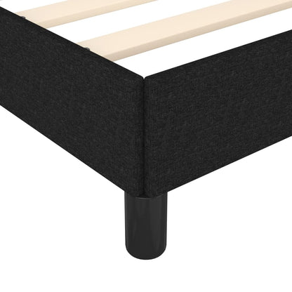 Bed Frame without Mattress Black 135x190 cm Double Double Fabric