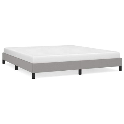 Bed Frame without Mattress Light Grey Super King Fabric