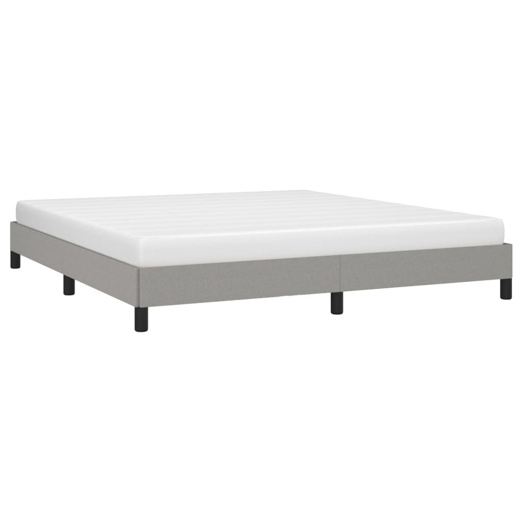 Bed Frame without Mattress Light Grey Super King Fabric