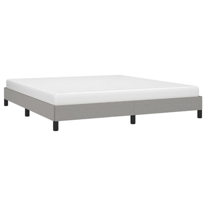 Bed Frame without Mattress Light Grey Super King Fabric