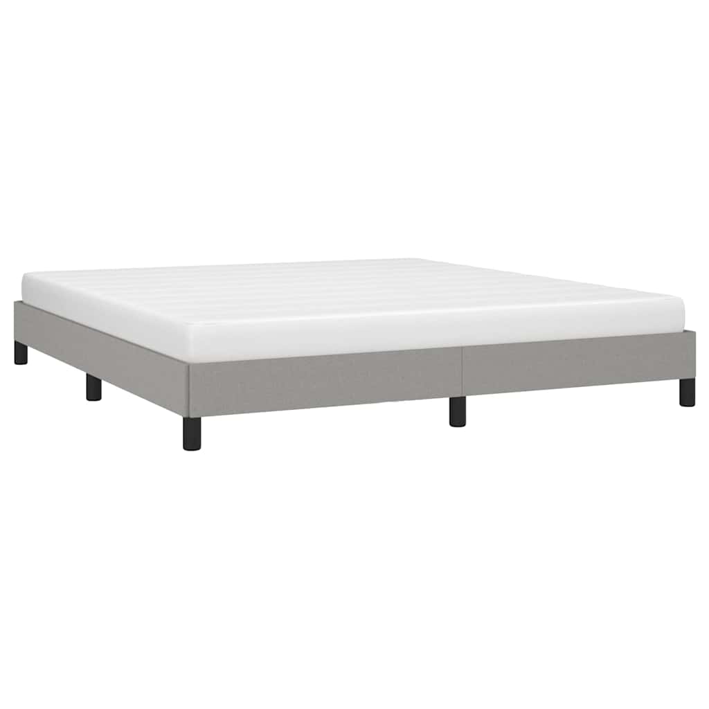Bed Frame without Mattress Light Grey Super King Fabric