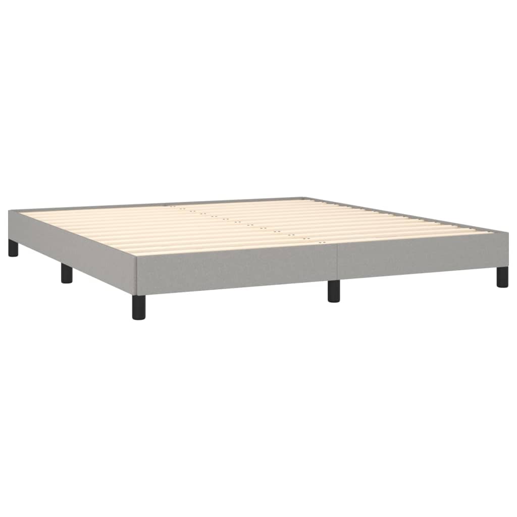 Bed Frame without Mattress Light Grey Super King Fabric