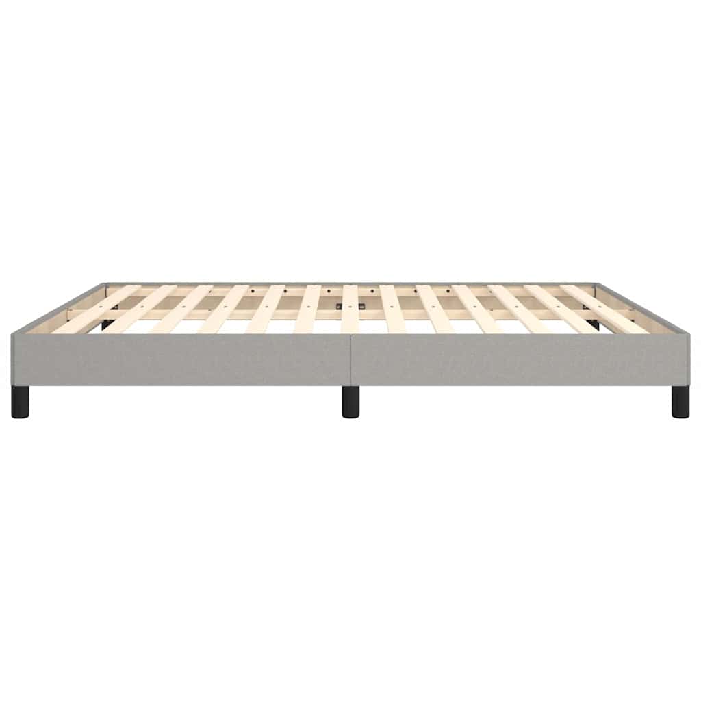 Bed Frame without Mattress Light Grey Super King Fabric