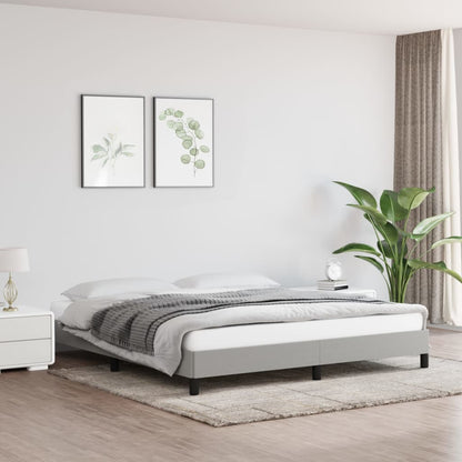 Bed Frame without Mattress Light Grey Super King Fabric