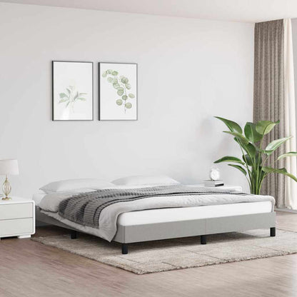 Bed Frame without Mattress Light Grey Super King Fabric
